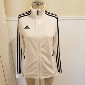 Addidas 3 Stripe Climacool White/Black Track Suit Jacket Size Small